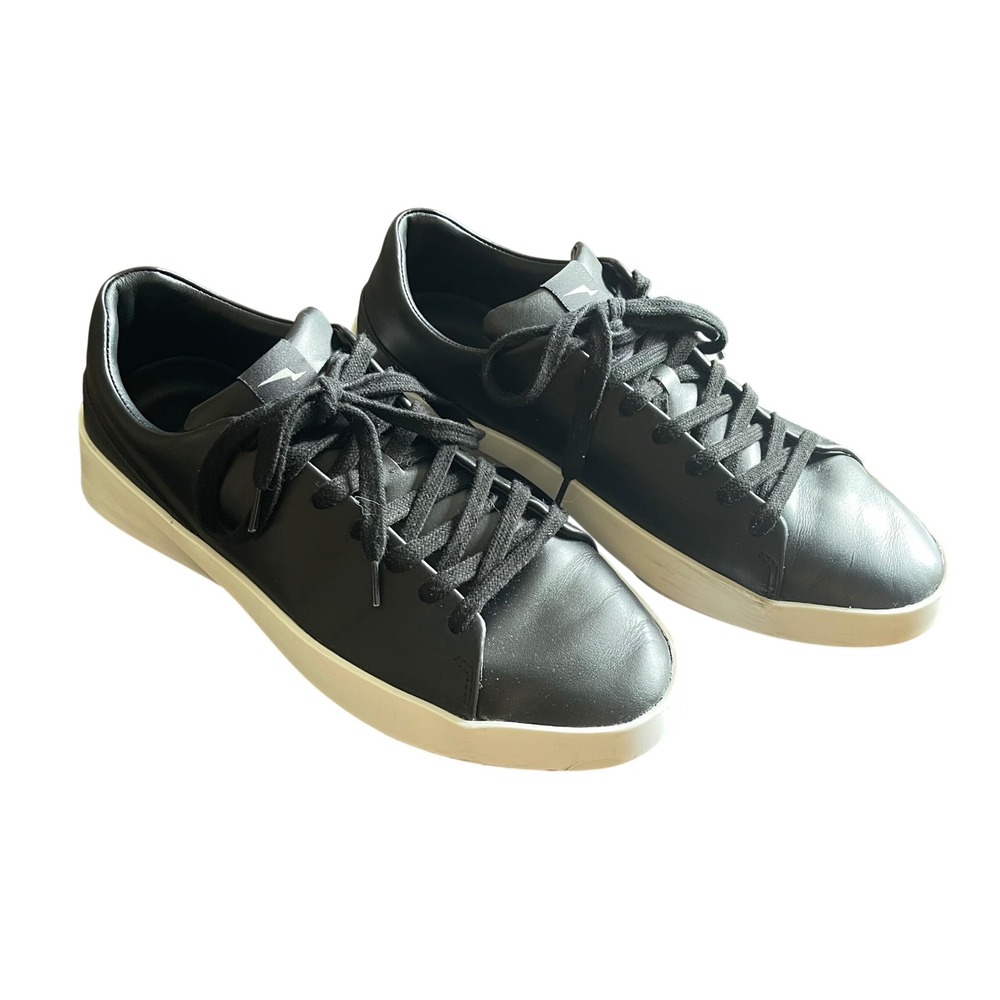 Wolf & Shepherd Cruise Mens Black Leather Low Top Sneakers Size 9 EU 42